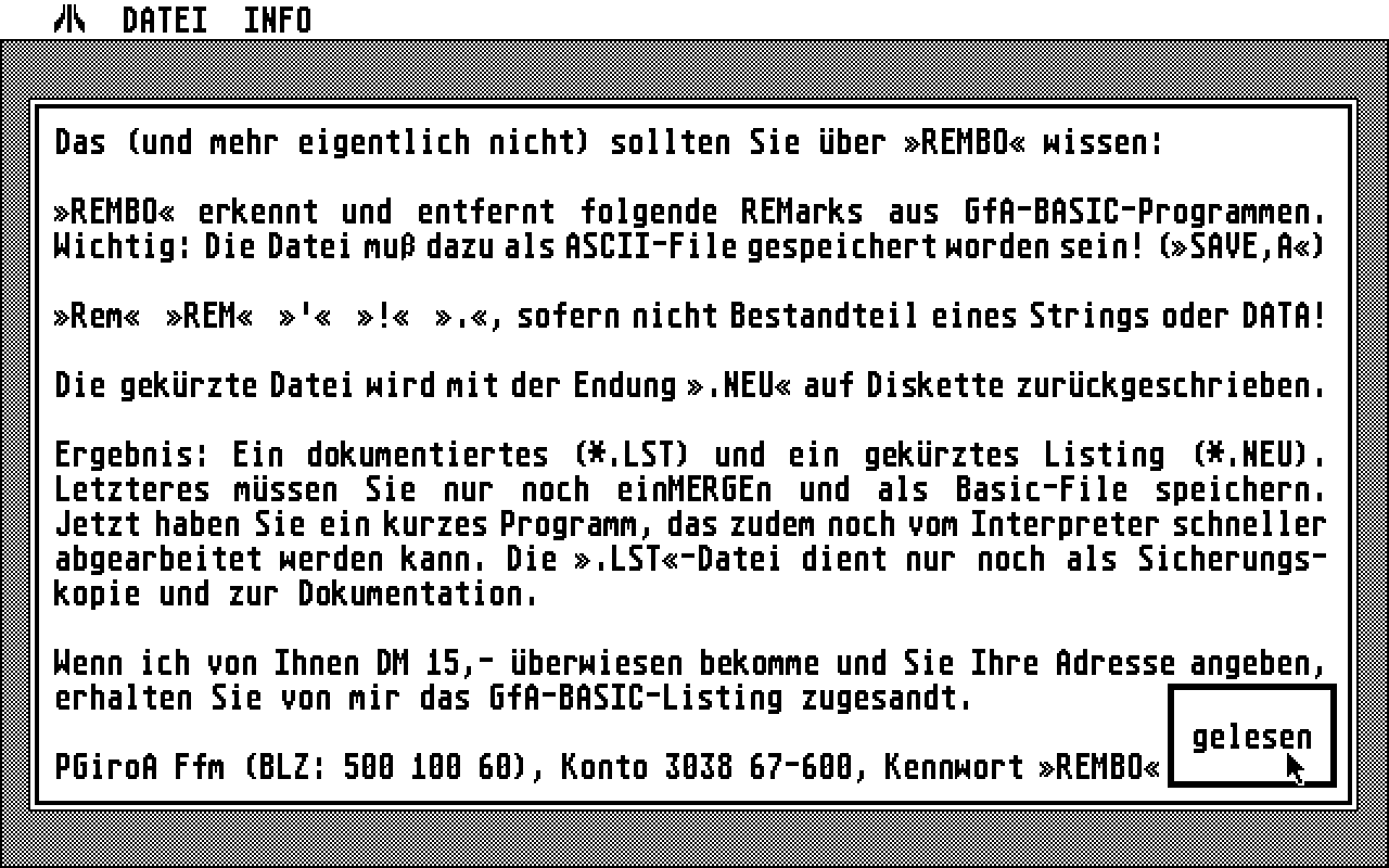 REMbo atari screenshot